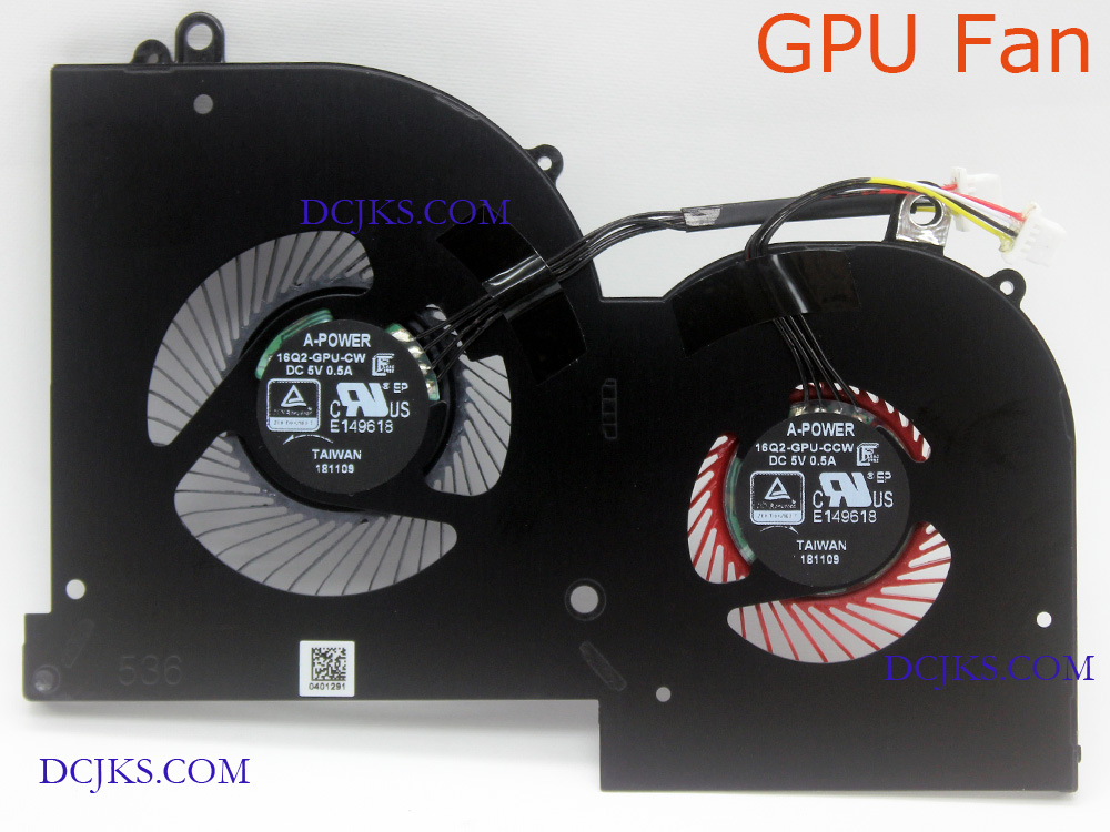MSI MS-16Q2 MS-16Q3 CPU GPU Fan MSI P65 Creator GS65 Stealth Thin 8RD 8RE 8RF WS65 8SK A-POWER 16Q2-CPU-CW 16Q2-GPU-CW